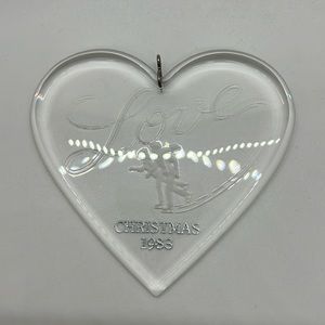 Vintage Hallmark Clear Acrylic 1983 Christmas Ornament